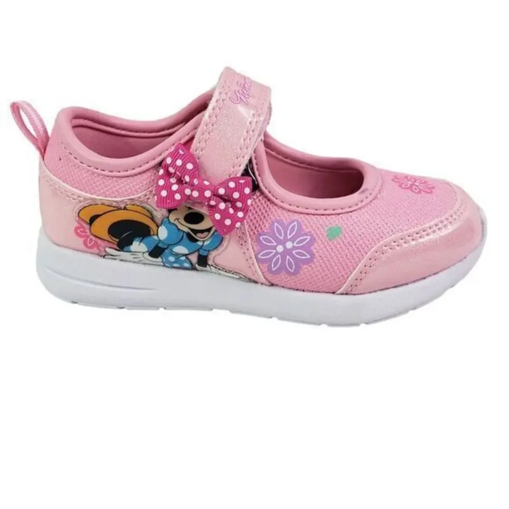 Disney Minnie Shoes for Girls - Pink Mary Jane LED Light Up Shoes Size 10 (19cm)